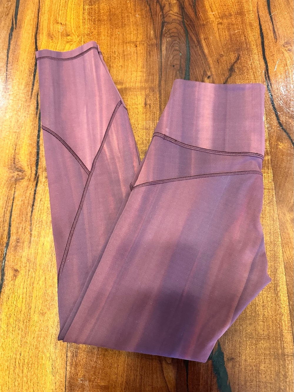 Lululemon Mauve Cropped Leggings Size 4 High Rise Side Pocket Yoga Pants